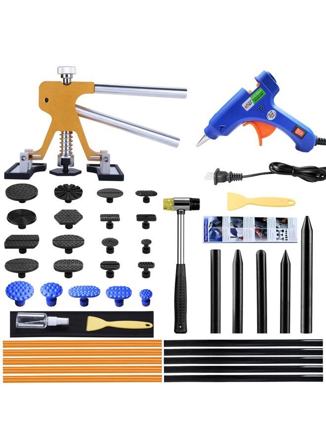 Gliston Paintless Dent Repair Dent Remover Kit - Adjustable Golden Dent Lifter Puller for Large & Ding Hail Dent Removal - Image 1