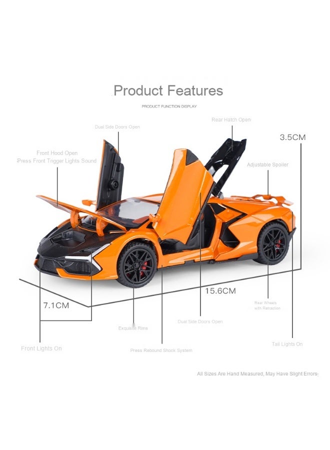 NIBEMINENT 1/32 Scale Lamborghini Aventador Diecast Model Car - Image 2