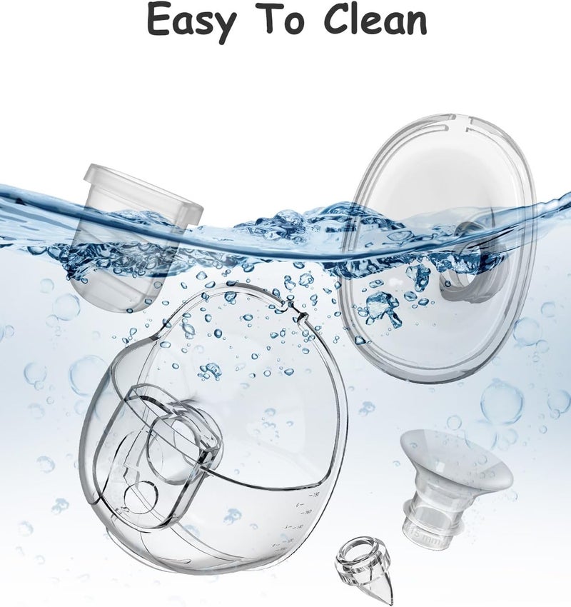 Gowing قطع غيار مضخة الثدي القابلة للارتداء كوب جمع الحليب متوافق مع مضخة Lansinoh Discreet Duo Nuliie S32 تشمل صمام بطة 24 مم فلانج غشاء سيليكون رابط 15 مم إدخالات فلانج - Image 5