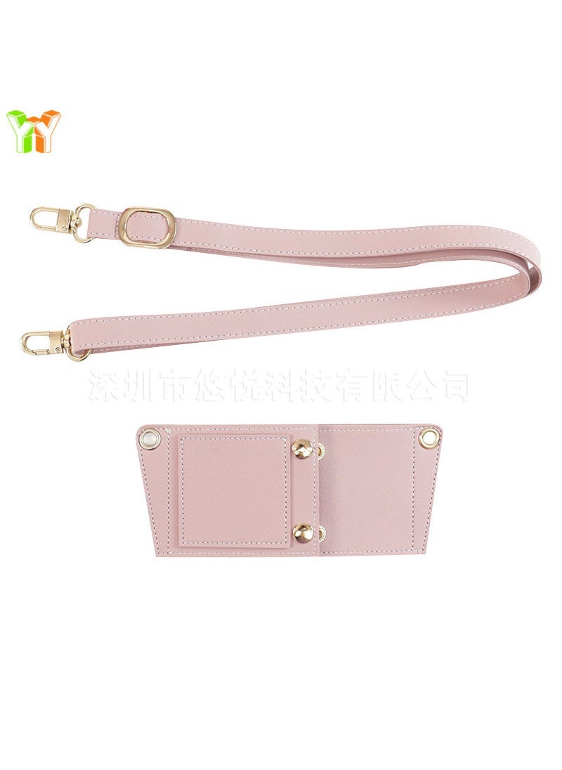 Generic - Hot sale 40oz stainless steel ice cream cup cup cover Big Mac large capacity vacuum cup bottle cover adjustable crossbody cup cover Pink - Image 1