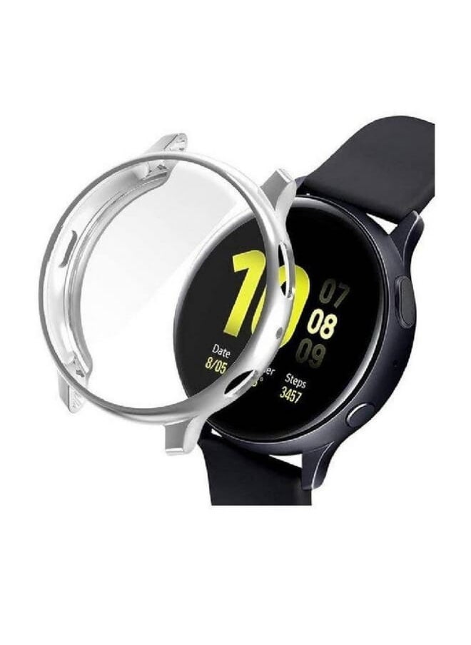 PROMASS Ultra Slim Full Coverage Bumper Protection Case Cover For Samsung Watch Active 2 44Mm Silver  - Image 2