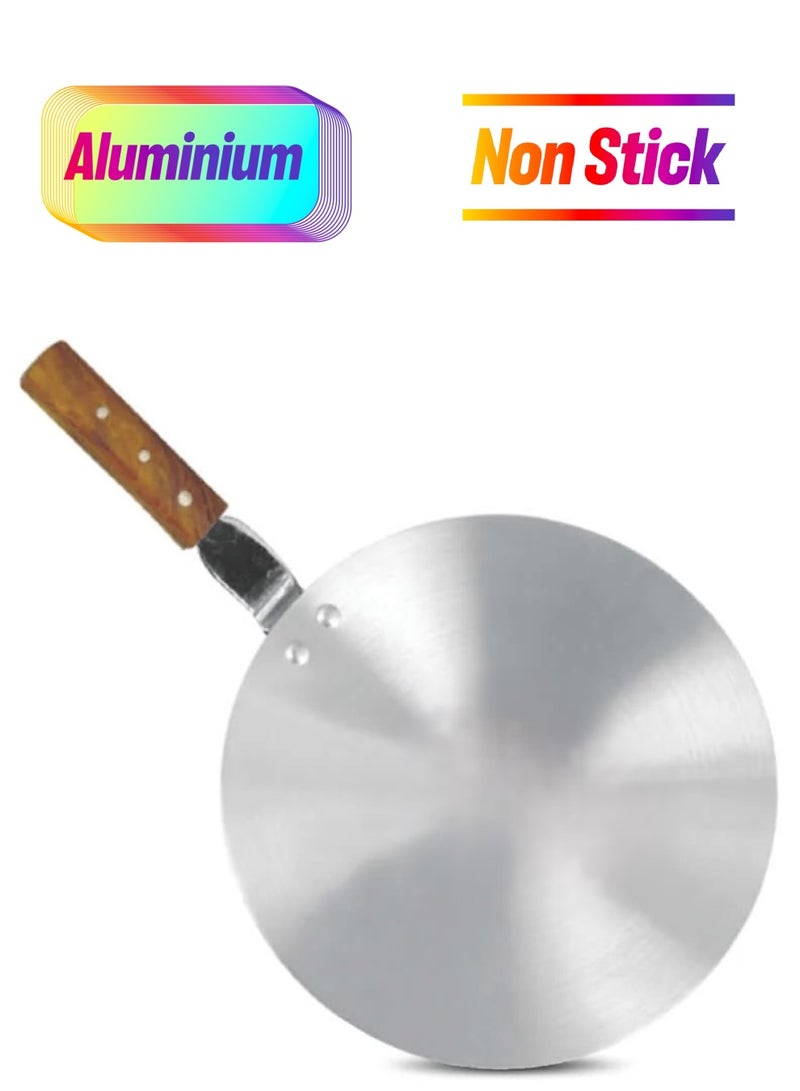 Shine Acircular aluminum tawa pan for making pies bread and pancakes 30CM - Image 1