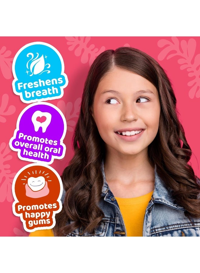 GuruNanda Kids Oil Pulling, Alcohol-Free Mouthwash, Essential Oils & Vitamins for Fresh Breath & Happy Gums for Ages 6 & up, Natural Bubble Berry, 8 Oz - Image 3