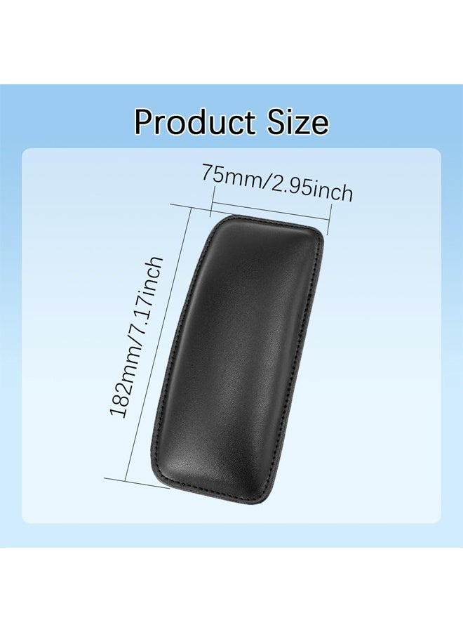 DUNISO 2Pcs Car Center Console Knee Leg Elbow Cushion Pad， Car Interior PU Leather Knee Pad，Car Door Armrest Elbow Pad,Soft and Comfortable,Suitable for Automotive Interiors，18*8*3cm，Black - Image 2
