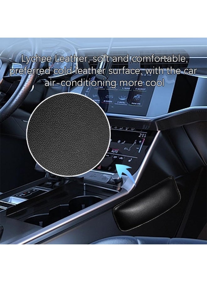 DUNISO 2Pcs Car Center Console Knee Leg Elbow Cushion Pad， Car Interior PU Leather Knee Pad，Car Door Armrest Elbow Pad,Soft and Comfortable,Suitable for Automotive Interiors，18*8*3cm，Black - Image 3