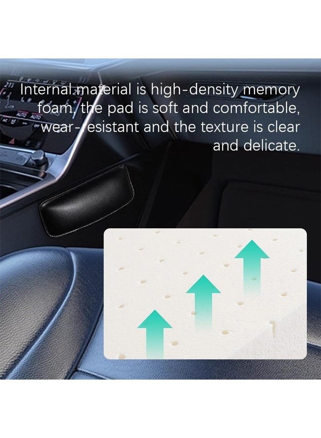 DUNISO 2Pcs Car Center Console Knee Leg Elbow Cushion Pad， Car Interior PU Leather Knee Pad，Car Door Armrest Elbow Pad,Soft and Comfortable,Suitable for Automotive Interiors，18*8*3cm，Black - Image 4