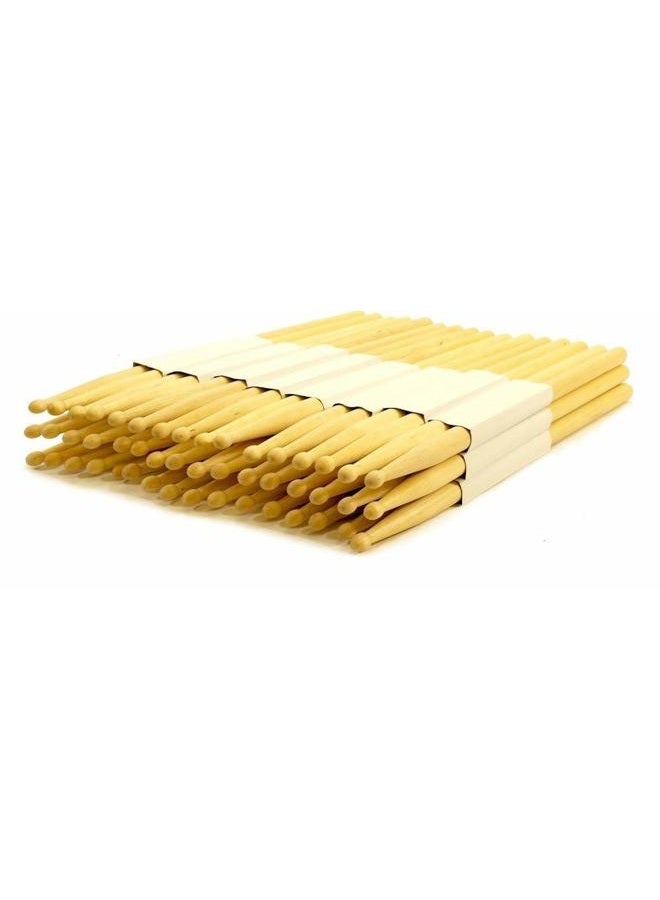 12 PAIRS - 7B WOOD TIP NATURAL MAPLE DRUMSTICKS - PRO 24 DRUM STICKS NEW Musical Instruments