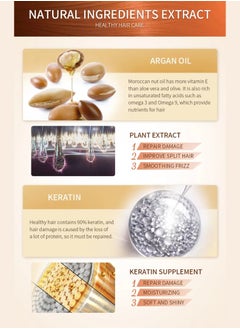 PURE 500ml Keratin Collagen Hair Mask Nourishes Hair Repair Damaged Hair Keratin Hair Mask, Moisturizing Hydrating Nourishing Collagen Hair Mask Collagen Hair Cream  - Image 5