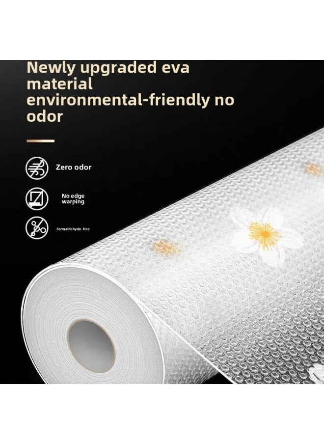 Generic - Simple Thickened Transparent Drawer Pad Paper Heat Insulation And Moisture-proof Pad Table Pad Wardrobe Cabinet Pad Shoe Cabinet Pad Kitchen Refrigerator Pad-Color:[eva Food Grade] Transparent Polka Dot Pattern-thickened-Specifications:60*100cm - Image 1