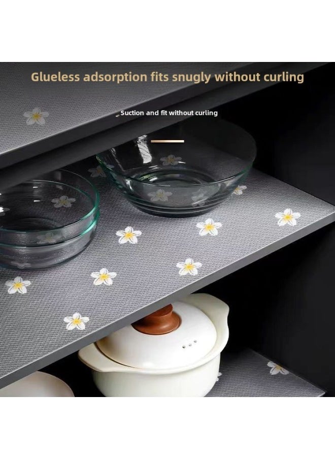 Generic - Simple Thickened Transparent Drawer Pad Paper Heat Insulation And Moisture-proof Pad Table Pad Wardrobe Cabinet Pad Shoe Cabinet Pad Kitchen Refrigerator Pad-Color:[eva Food Grade] Transparent Polka Dot Pattern-thickened-Specifications:60*100cm - Image 1