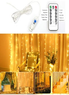 Ramadan Decoration Light String Lights,300 LED 3×3m 8 Lighting Modes with Remote And 10 Hooks for Ramadan Indoor and Outdoor Party,Wedding,Home Decor- Warm White - pzsku/Z2B951159F4E82F185816Z/45/_/1708242788/62b13030-3efc-43be-bd62-fd9c2924b007