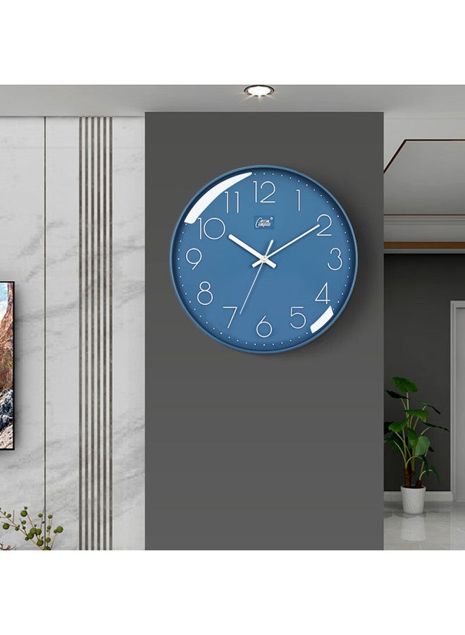 Compas Radio-controlled Clock Automatic Time Setting Minimalist Wall Clock Living Room Examination Room Clock Wall-mounted 2731 Blue 35cm - Image 3
