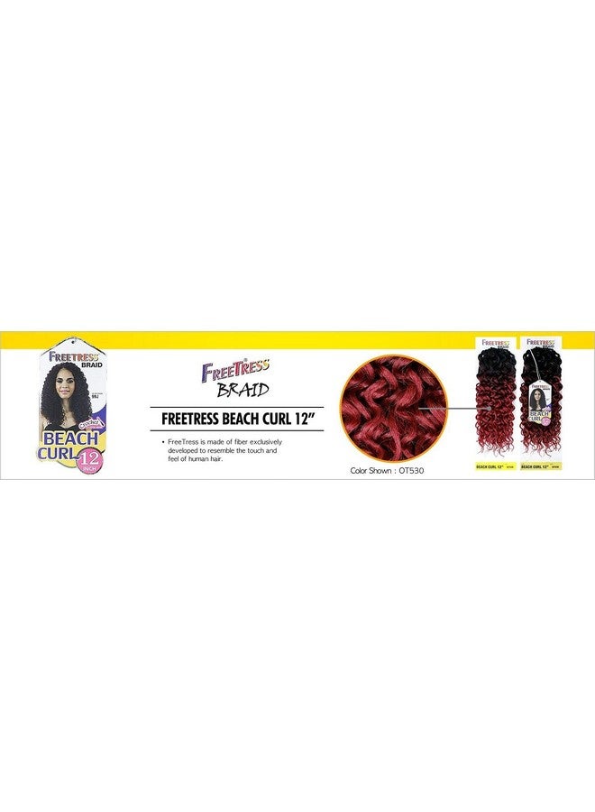 FreeTress Braids Multi Pack Deals! Freetress Synthetic Hair Crochet Braids Beach Curl 12" (4-Pack, 1B) - Image 4