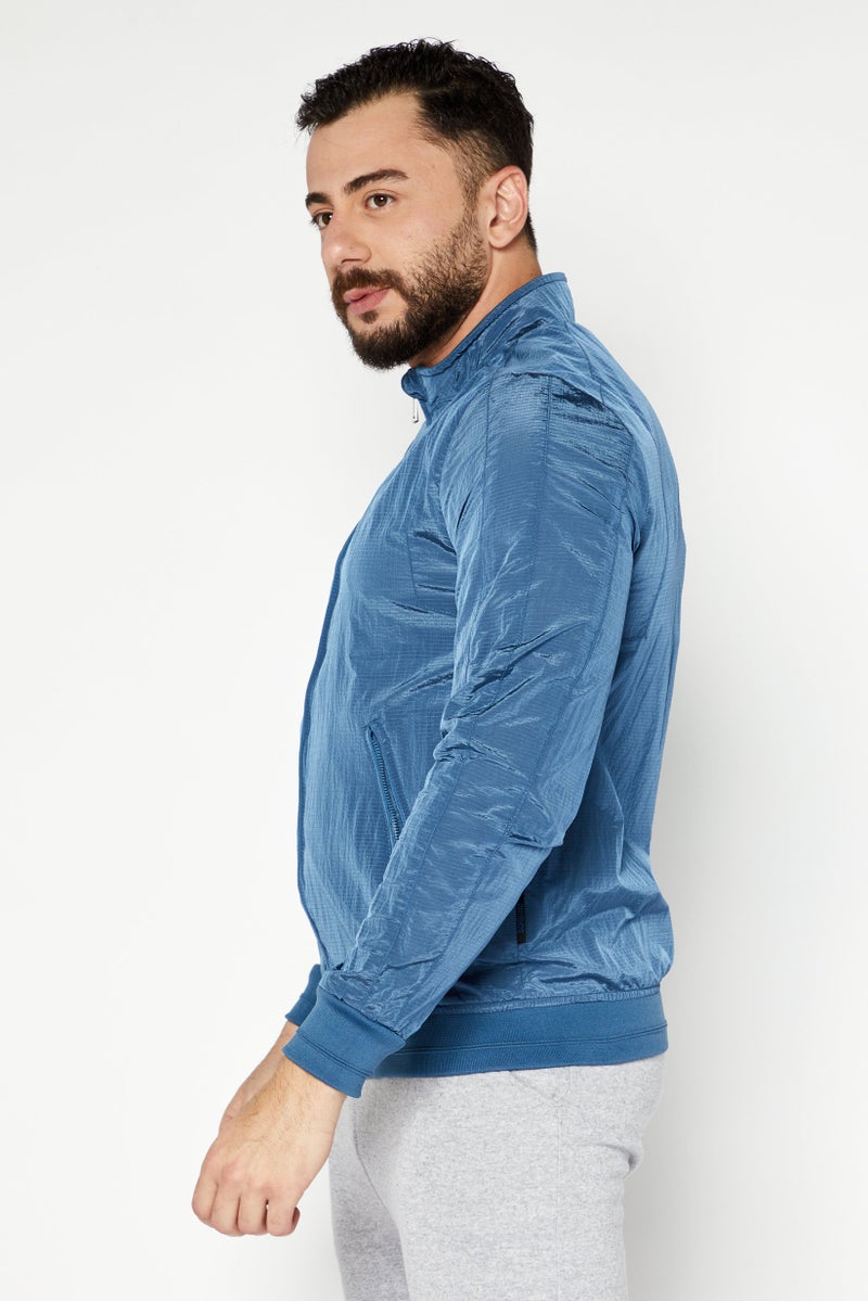 Sorbino Men Solid Windbreaker Jacket, Indigo - Image 2