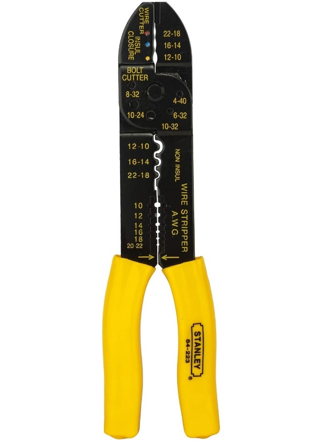 Stanley Stanley 84-223 Crimping Plier -230Mm/9'' (Yellow & Black)  - Image 1