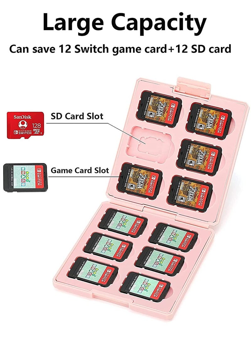 Game Card Case for Nintendo Switch, Portable u0026 Thin Hard Shell Box, Protective Shockproof Cartridge Holder Carrying Storage Box with 12 Slots Switch NS NX - Image 3