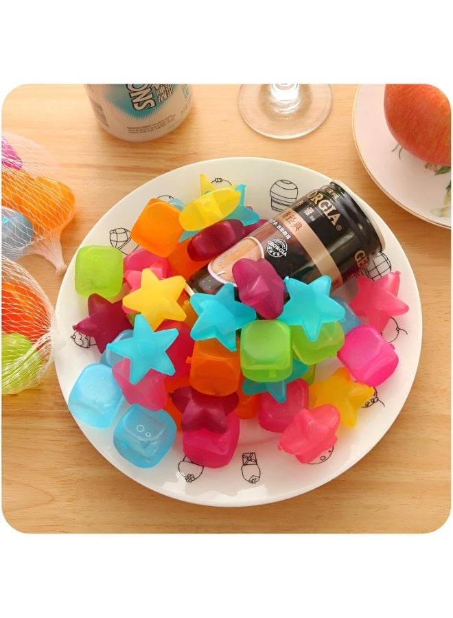 Generic Reusable Ice Cubes – Assorted Multi-Shaped, Multicolor | No-Dilution Drink Chillers | Re-freezable & Washable for Juice, Soda, Cocktails & Parties – Set ( pack of 10 ) - Image 1