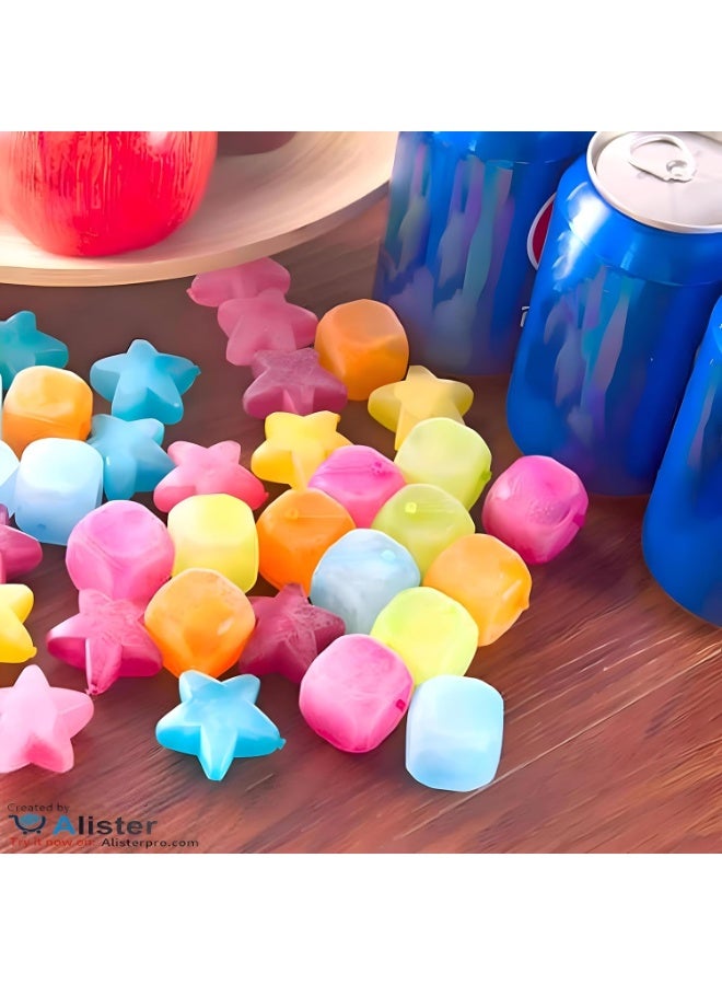 Generic Reusable Ice Cubes – Assorted Multi-Shaped, Multicolor | No-Dilution Drink Chillers | Re-freezable & Washable for Juice, Soda, Cocktails & Parties – Set ( pack of 10 ) - Image 4