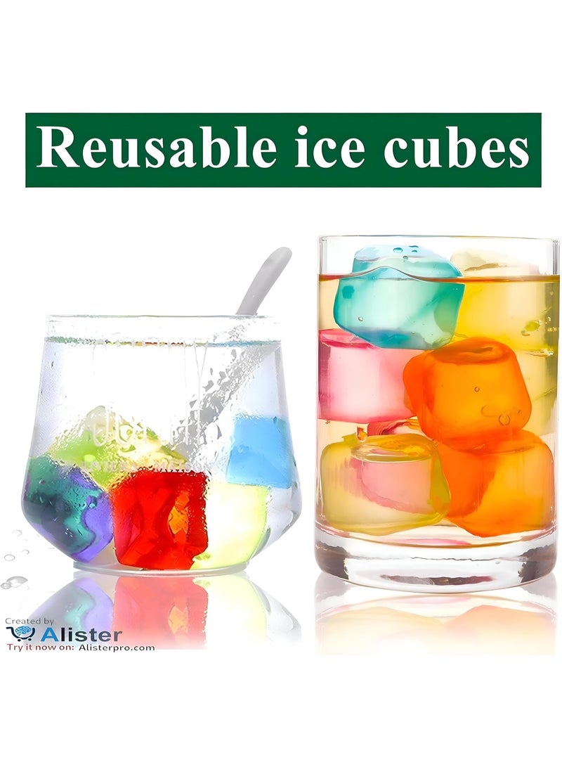 Generic Reusable Ice Cubes – Assorted Multi-Shaped, Multicolor | No-Dilution Drink Chillers | Re-freezable & Washable for Juice, Soda, Cocktails & Parties – Set ( pack of 10 ) - Image 3