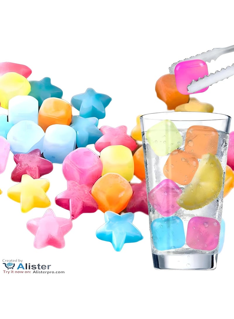Generic Reusable Ice Cubes – Assorted Multi-Shaped, Multicolor | No-Dilution Drink Chillers | Re-freezable & Washable for Juice, Soda, Cocktails & Parties – Set ( pack of 10 ) - Image 5