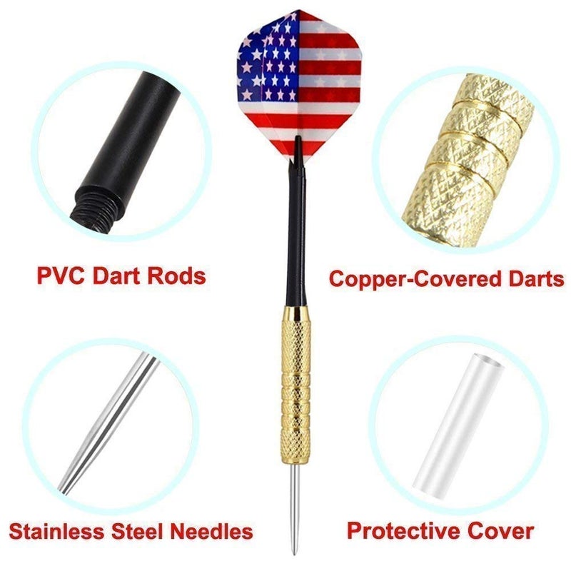 Grès Professional Steel Tip Darts - (PVC Shaft) (Aluminium Shaft) and (Premium Copper Covered Shaft) Pack of 6 - Image 2