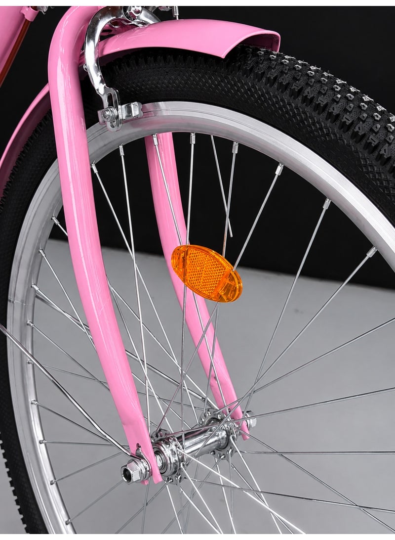 ZOOM 26” Step-Through – Comfortable Low-Step Frame with Front Basket & Padded Rear Seat – Suitable for Heights 150–180 cm - Image 4