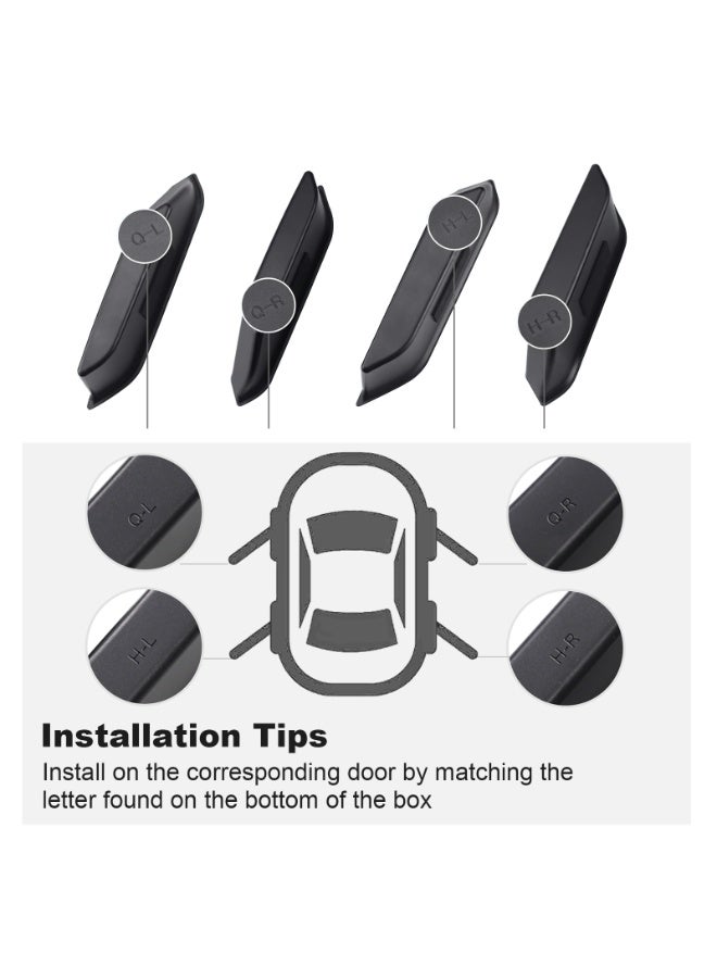 FETUSI 4 Door Handle Storage Box for Ford Bronco 2021 2022 2023 2024 2025 – Front and Rear Grab Handle Pocket Organizer – Car Interior Accessories for Secure Fit, No Rattle, Easy Install (4Pcs Set) - Image 2