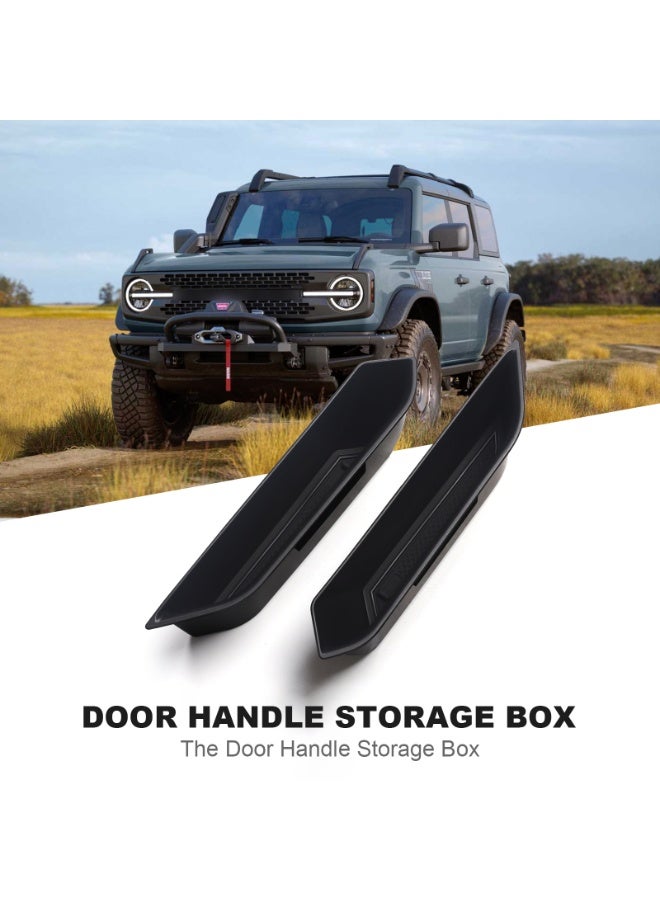 FETUSI 4 Door Handle Storage Box for Ford Bronco 2021 2022 2023 2024 2025 – Front and Rear Grab Handle Pocket Organizer – Car Interior Accessories for Secure Fit, No Rattle, Easy Install (4Pcs Set) - Image 5