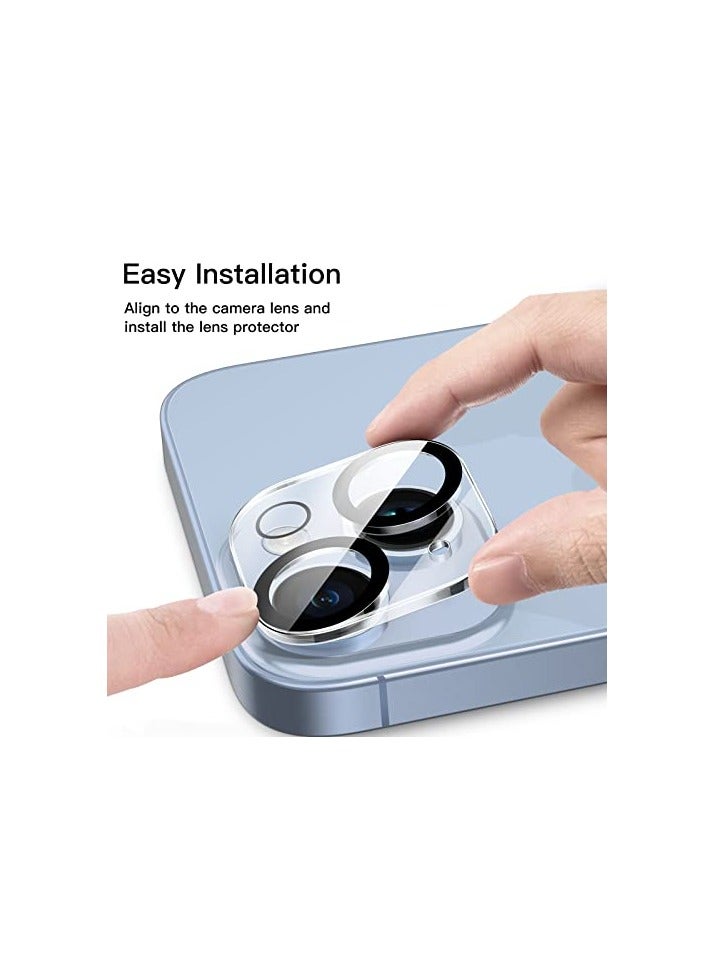 جي تيك واقي عدسة الكاميرا JETech لهاتف iPhone 14 6.1 بوصة وiPhone 14 Plus 6.7 بوصة، زجاج مقسى 9H، مضاد للخدش، صديق للحافظة، لا يؤثر على اللقطات الليلية، شفاف عالي الدقة، 3 عبوات - Image 4