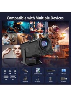 TIGER Mini Projector with WiFi 6 & Bluetooth, Native 1080P, Auto Focus, 4K Support, Outdoor Movie Projector, Short Throw Home Theater Projector with Android 11 – Portable HD Projector for Movies, Gaming, and Streaming  - Image 5