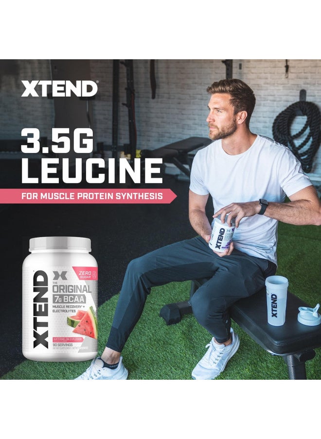 SCIVATION XTEND Original BCAA Powder Watermelon Explosion - Sugar Free Post Workout Muscle Recovery Drink with Amino Acids - 7g BCAAs for Men & Women - 90 Servings  - Image 3