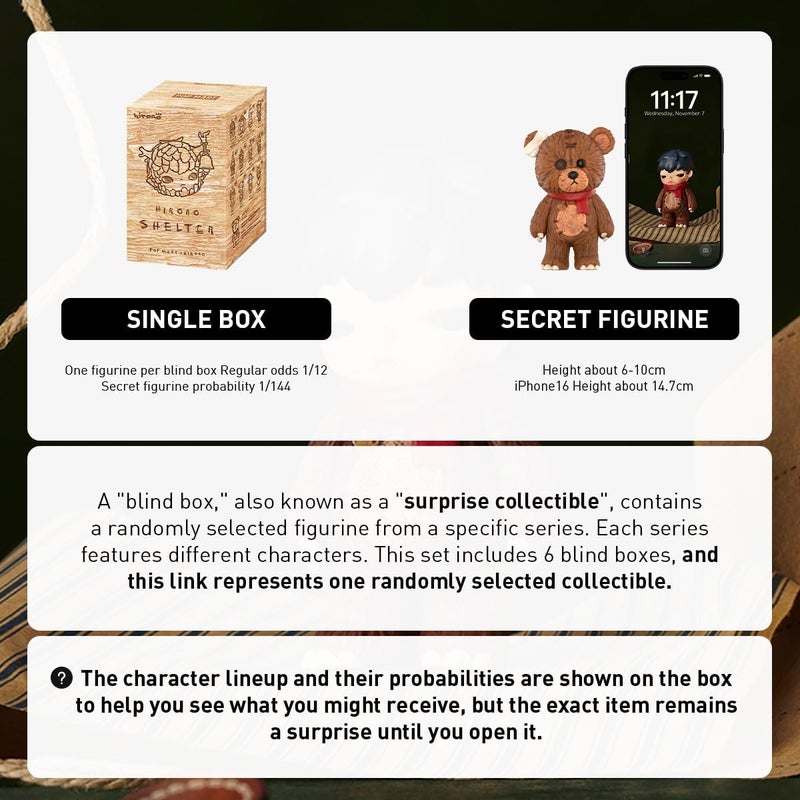 POP MART HIRONO Shelter Series Collectible Figure Blind Box, 1 Piece Mystery Art Toy for Display - Image 5