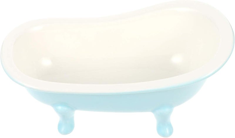 Hemoton Blue Ceramic Dessert Bowls Bathtub Shape Food Serving Bowl Reusable Ice Cream Bowl Household Candy Bowl Dish Appetizer Bowls for Home Restaurant - Image 5