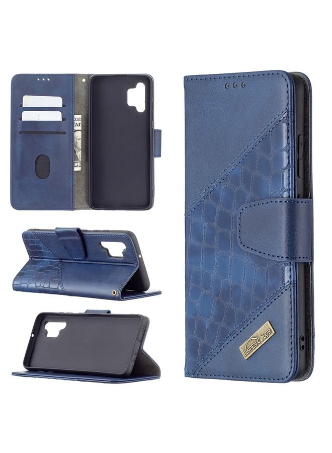 S-TOP Case For Samsung Galaxy A32 4G Matching Color Crocodile Texture Horizontal Flip PU Leather Case with Wallet & Holder & Card Slots - Image 1