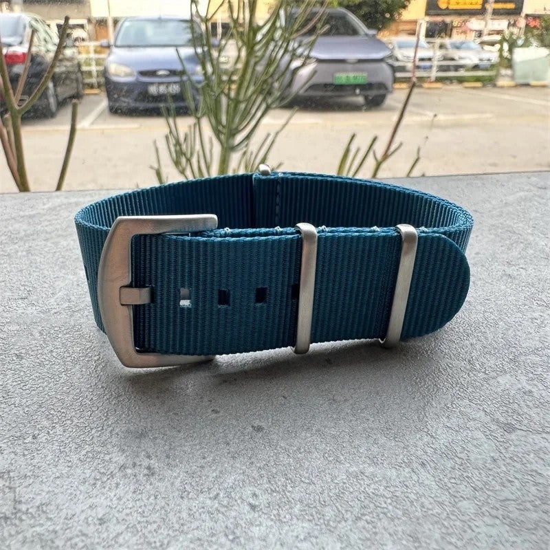 Bluejw Premium Nylon Watch Bands - Replaceable Luxury Blue Straps - 18mm 20mm 22mm 24mm Widths - Image 5