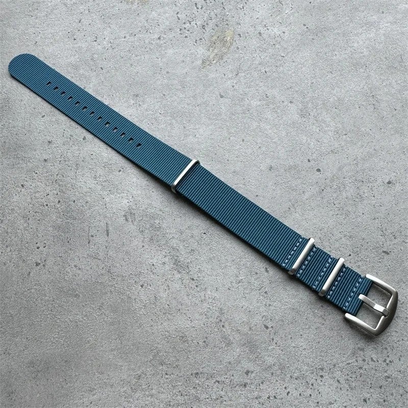 Bluejw Premium Nylon Watch Bands - Replaceable Luxury Blue Straps - 18mm 20mm 22mm 24mm Widths - Image 4