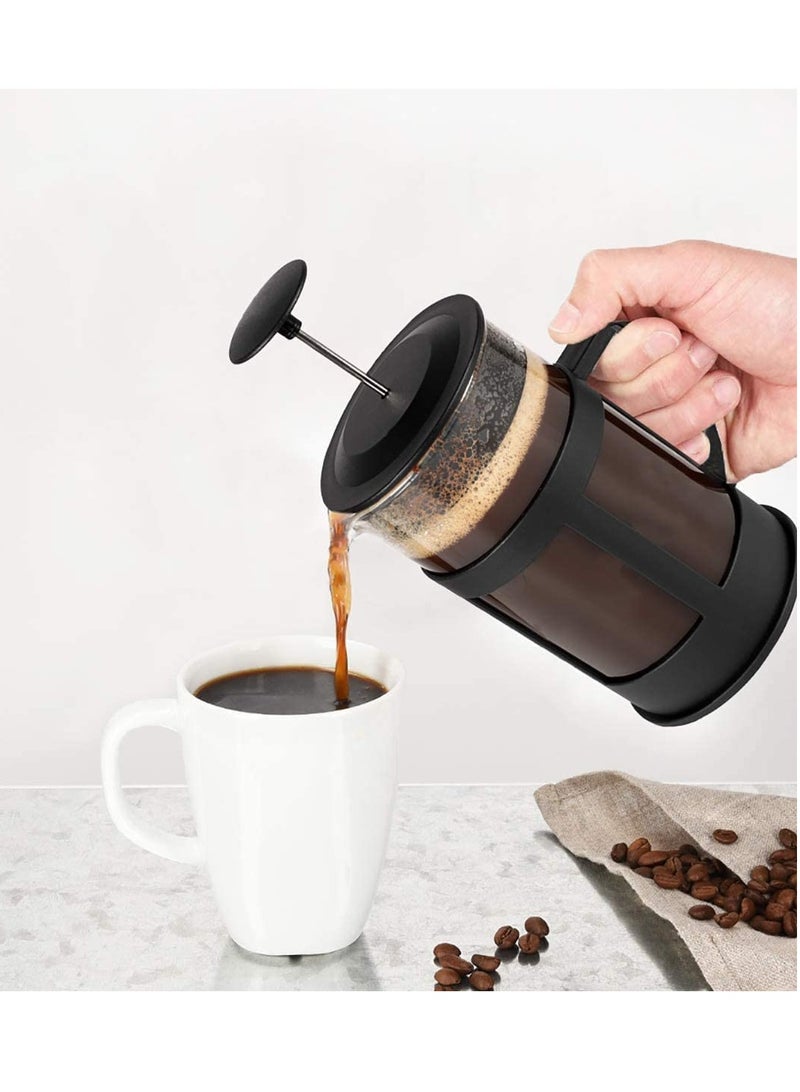 300ml Stainless Steel French Press Coffee Pot Cup Black  - Image 2