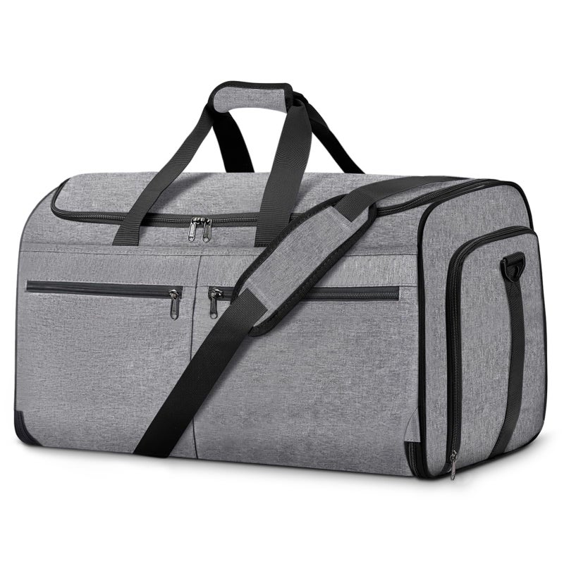 Carry on Garment Bag for Travel Bukere Convertible Travel Duffel Suit with Shoe Compartment Detachable Shoulder Strap 2 in 1 Weekender Men Women