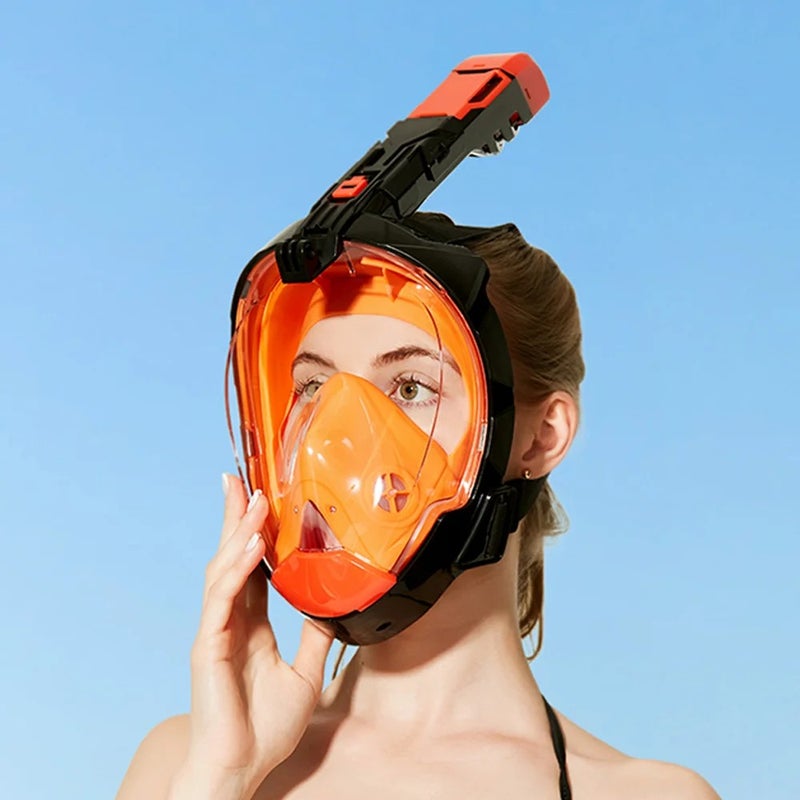 Bluejw Full Face Snorkel Mask Prescription Anti Fog With Gopro Mount Dry Silicone for Adults Youth High Quality Diving Set - Image 3