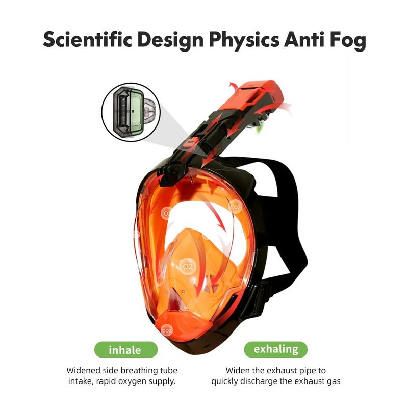 Bluejw Full Face Snorkel Mask Prescription Anti Fog With Gopro Mount Dry Silicone for Adults Youth High Quality Diving Set - Image 4