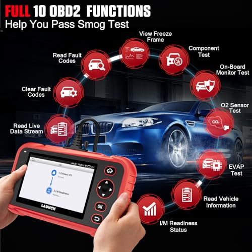 LAUNCH CRP129I V2.0 OBD2 Scanner, 2025 Lifetime Free Update Scan Tool with 12 Reset, ABS Bleeding/TPMS/Oil/EPB/SAS/BMS/Adblue/Headlamp/Throttle Reset, Injector Coding, Auto VIN, Battery Test - Image 4