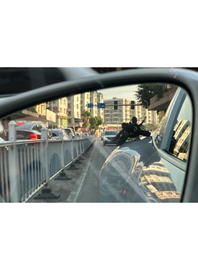 زينة لطيفة من القماش المحشو على سقف السيارة على شكل تنين بلا أسنان، الجناح المتحرك يهتز أثناء القيادة، ديكور خارجي للسيارة على شكل تنين كرتوني، إكسسوارات سيارات من القماش المحشو ذاتية اللصق لسيارات السيدان، سيارات الدفع الرباعي، والسيارات ذات الباب الخلفي - Image 3