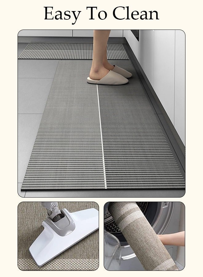 DUNISO Diatom Mud Bath Mat Set Bathroom Kitchen Rug Mat Extra Soft and Absorbent Bath Rugs Non-Slip Quick Drying Floor Bath Tub Mat for Bathroom Floor Tub and Shower 40*60cm/40*120cm - Image 3