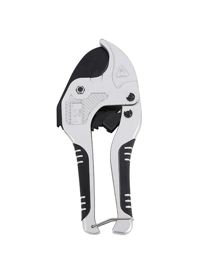 LAWAZIM Pipe Cutter - Silver - Plastic PVC PP PE PPR Rubber Tubes and Hoses Cutting Tool with Tail Lock and 42mm Capacity Adjustable Jaw - Ideal for Electricians DIY Home Repair, plumbing, Automotive  - Image 1