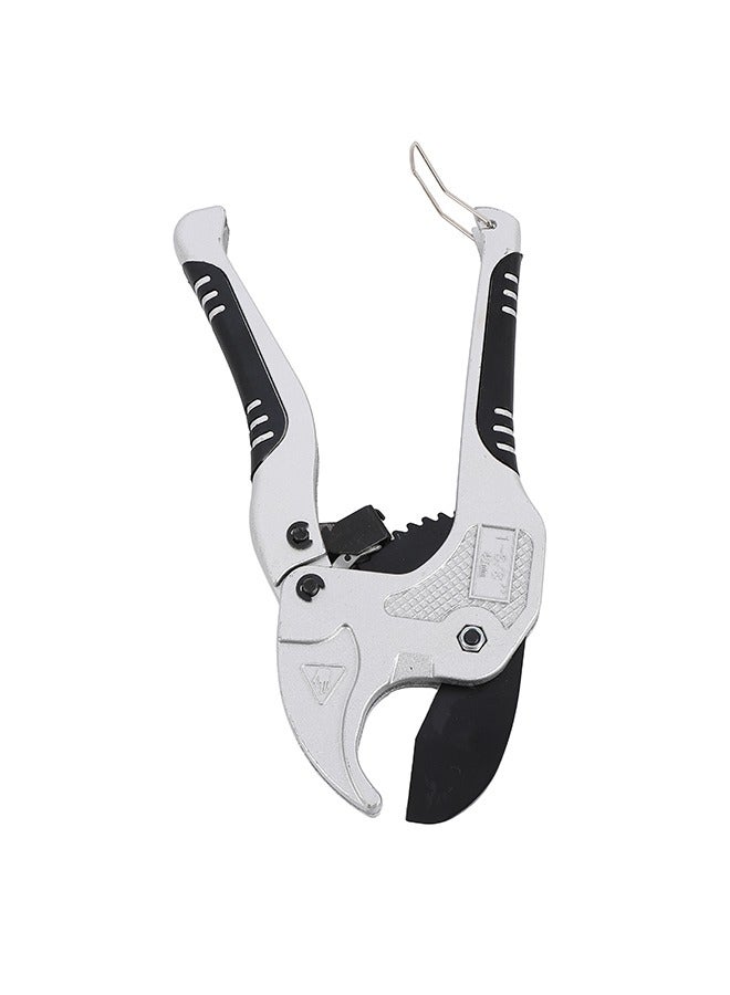 LAWAZIM Pipe Cutter - Silver - Plastic PVC PP PE PPR Rubber Tubes and Hoses Cutting Tool with Tail Lock and 42mm Capacity Adjustable Jaw - Ideal for Electricians DIY Home Repair, plumbing, Automotive  - Image 4