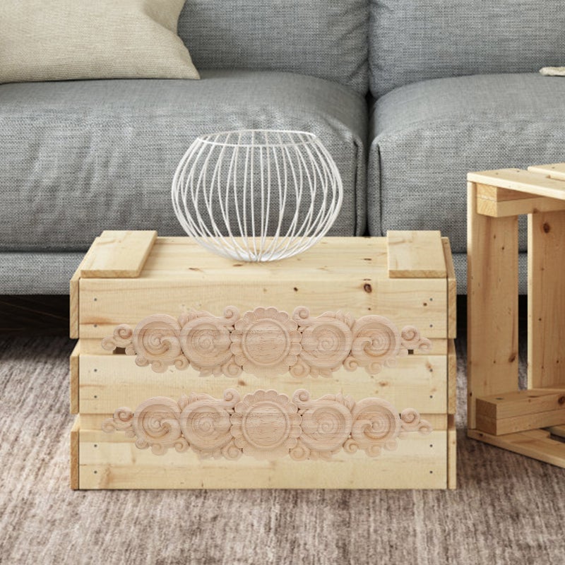 🏠 زينة منزلية عتيقة منحوتة خشبية أنيقة لتخصيص الأثاث تصميم متين - Image 5