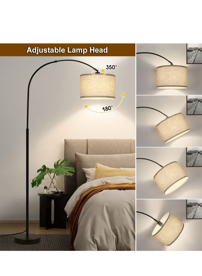 Cady One Floor Lamp with Remote Control & APP, Modern Floor Lamp with Bulb,Tall Lamp for Living Room with Hanging Drum Shade and Weighted Base 12 Watt 96V~240V 8-15m Metal - Image 2