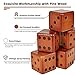 SpeedArmis Giant Wooden Yard Dice Set Large Lawn yatzee Game with Scoreboard Outdoor Beach Backyard Games for Teens Adults Family Including Carry Bag - Image 3