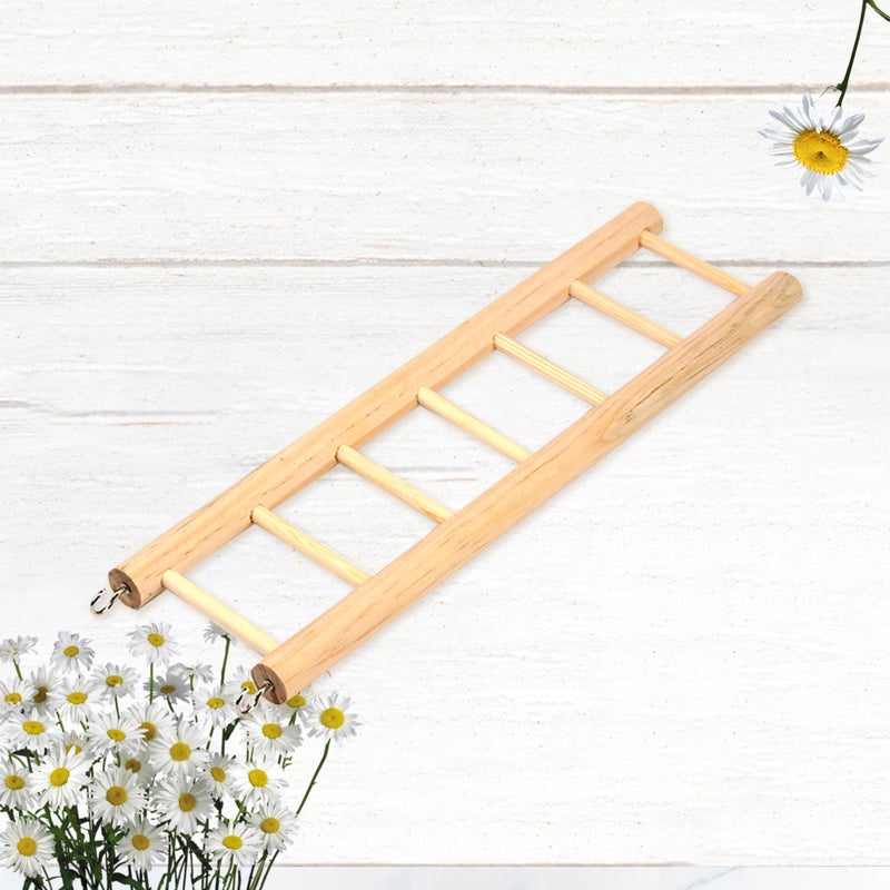 2pcs Parrot Bird Mini Wood Ladder Squirrel Hamster Climbing Ladder Funny Small Pet Playing Toy (Six Ladders) - Image 4