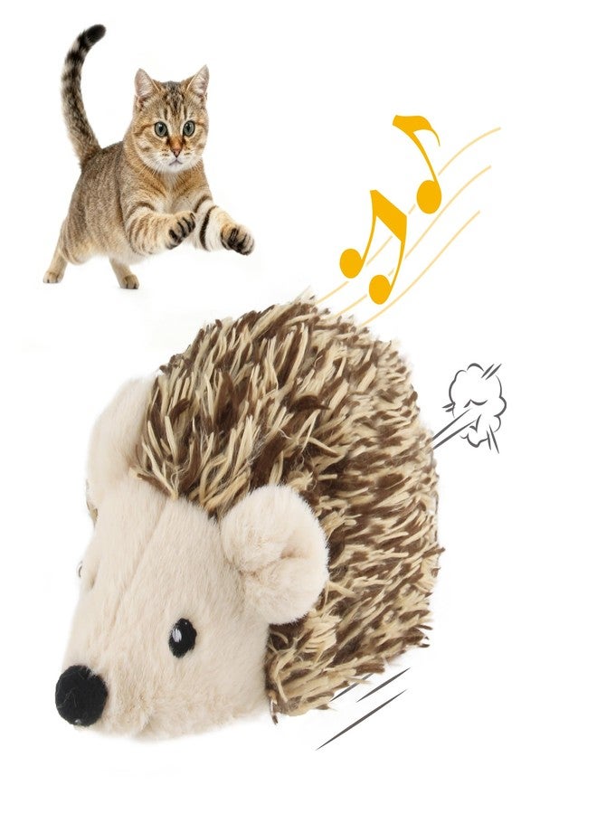 Gigwi Interactive Moving Cat Toy, Automatic Squeaky Cat Toy Hedgehog Design for Indoor Self Play, Upgraded 500mAh USB Rechargeable Electronic Pet Chase Toy for Exercise - Image 1